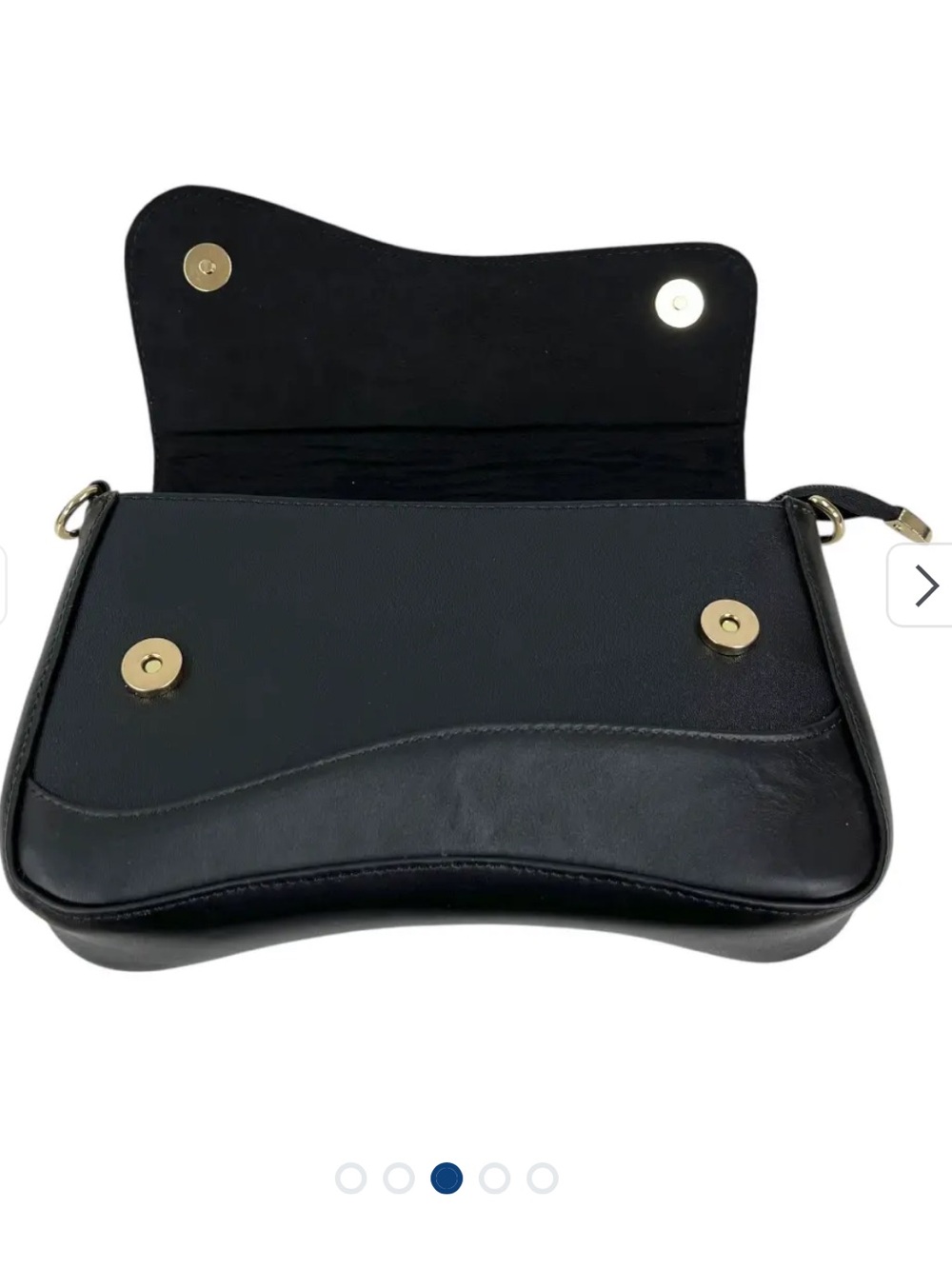 MEXICANA Leather Shouder or Crossbody Bag in Black - Picture 6 of 6